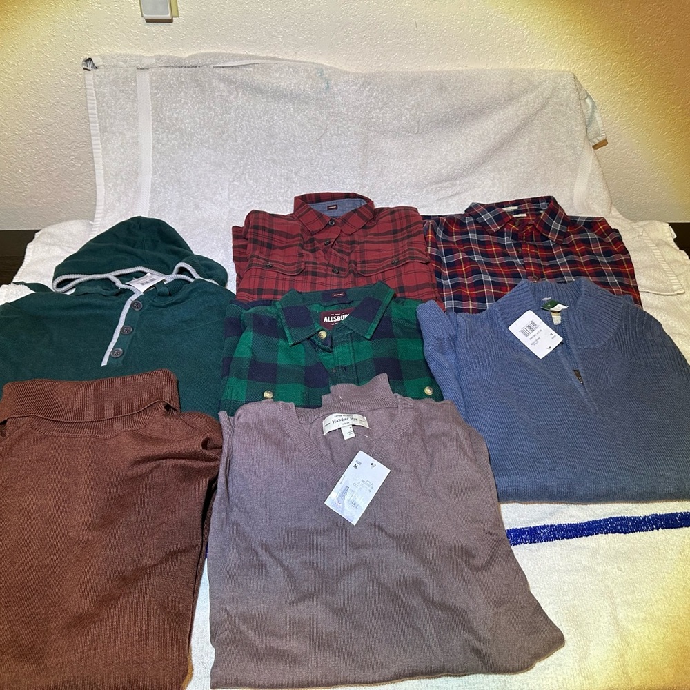 Mens shirts- long sleeve- lot-